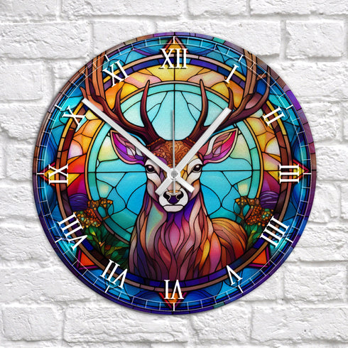 Stag Suncatcher Effect Clock